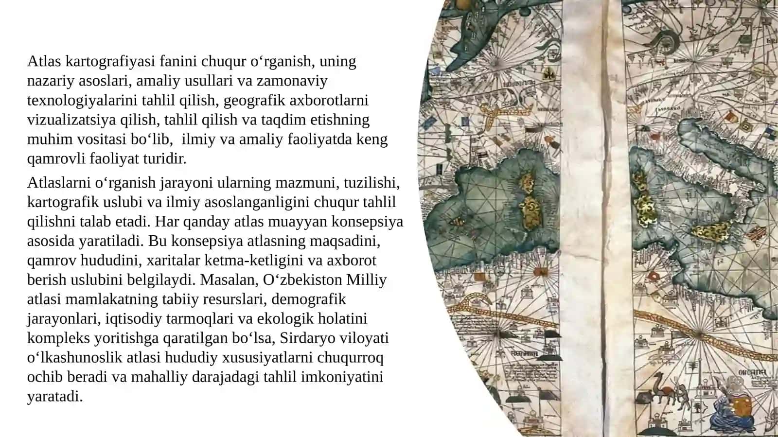 Atlaslarni o'rganish va tahlil qilish 4