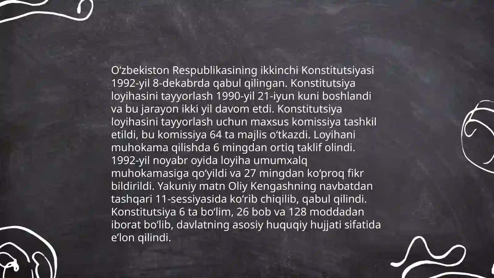 Yangi tahrirdagi oʻzbekiston respublikasi konstitutsiyasining qabul qilinishi 4