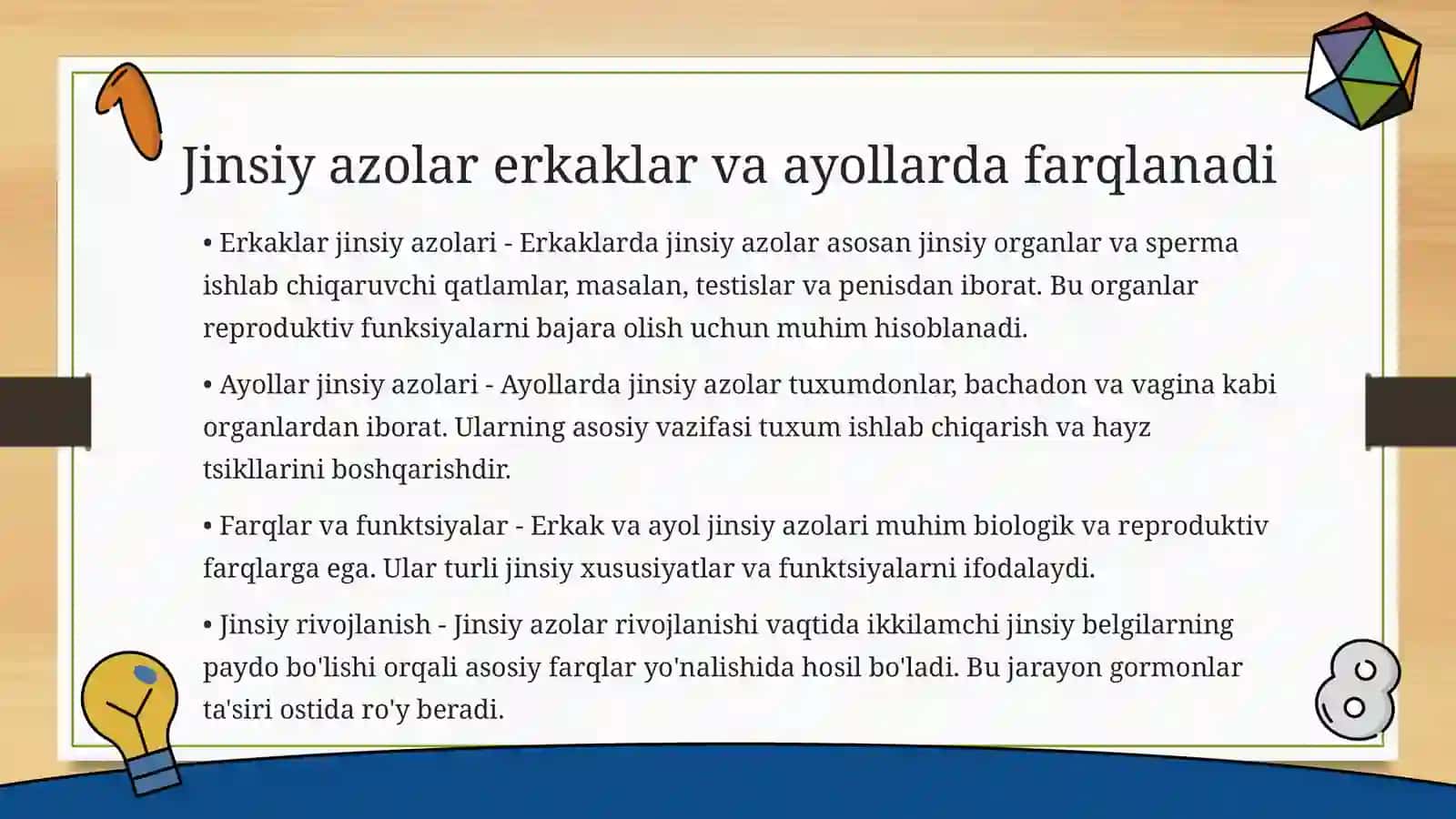 Jinsiyazolar:taraqqiyotituzilishivazifasi 4