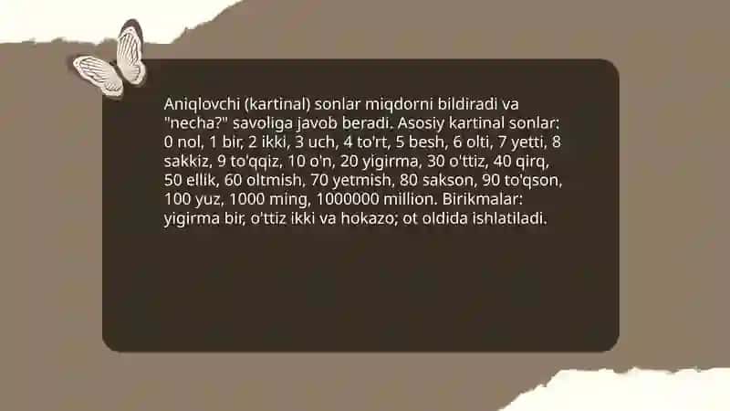 Son so'z turkumlari 4