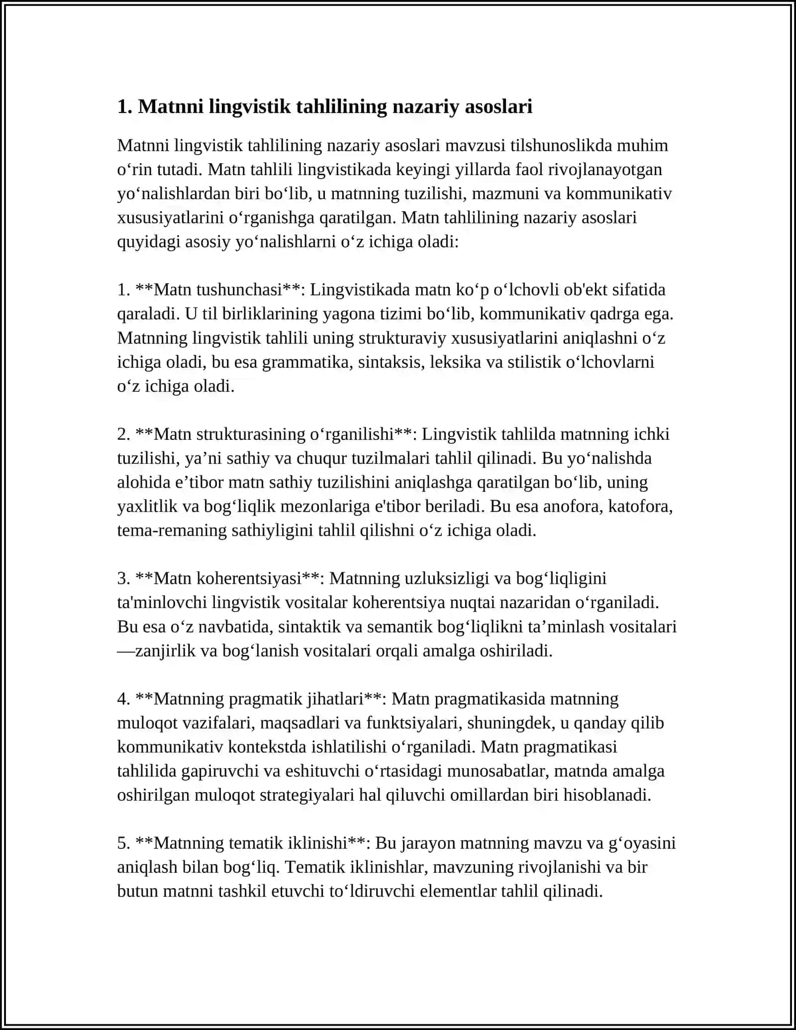 MATNNI LINGVISTIK TAHLIL QILISH 4