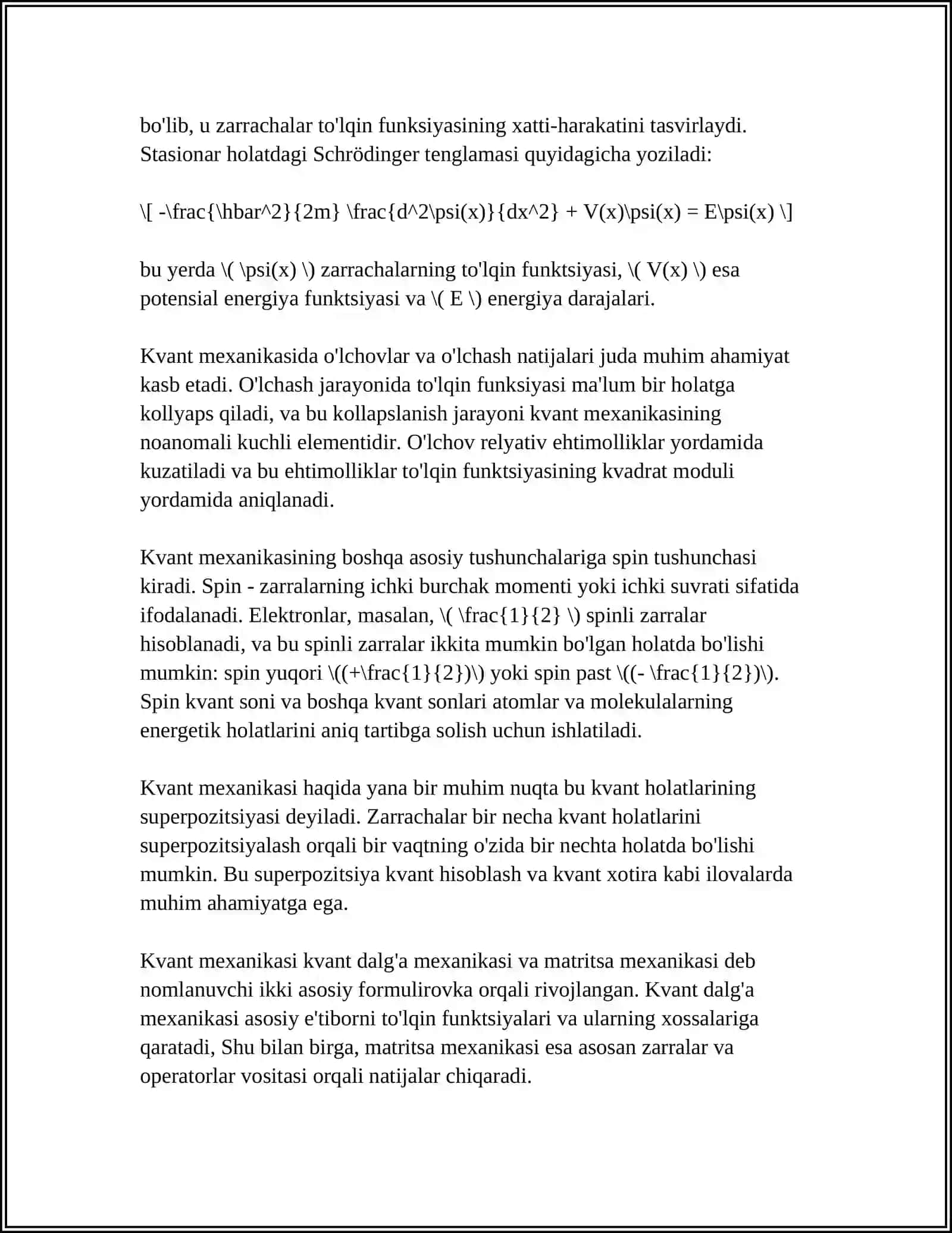 KVANT FIZIKASI 4