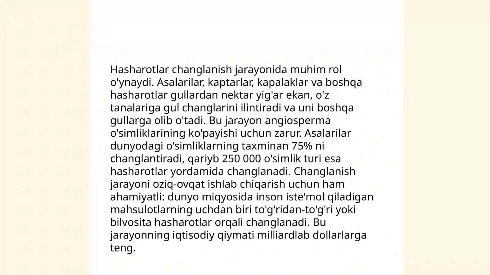 Hasharotlarning inson hayotidagi ahamiyati 4