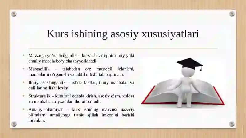 Kurs ishi haqida tushuncha 4