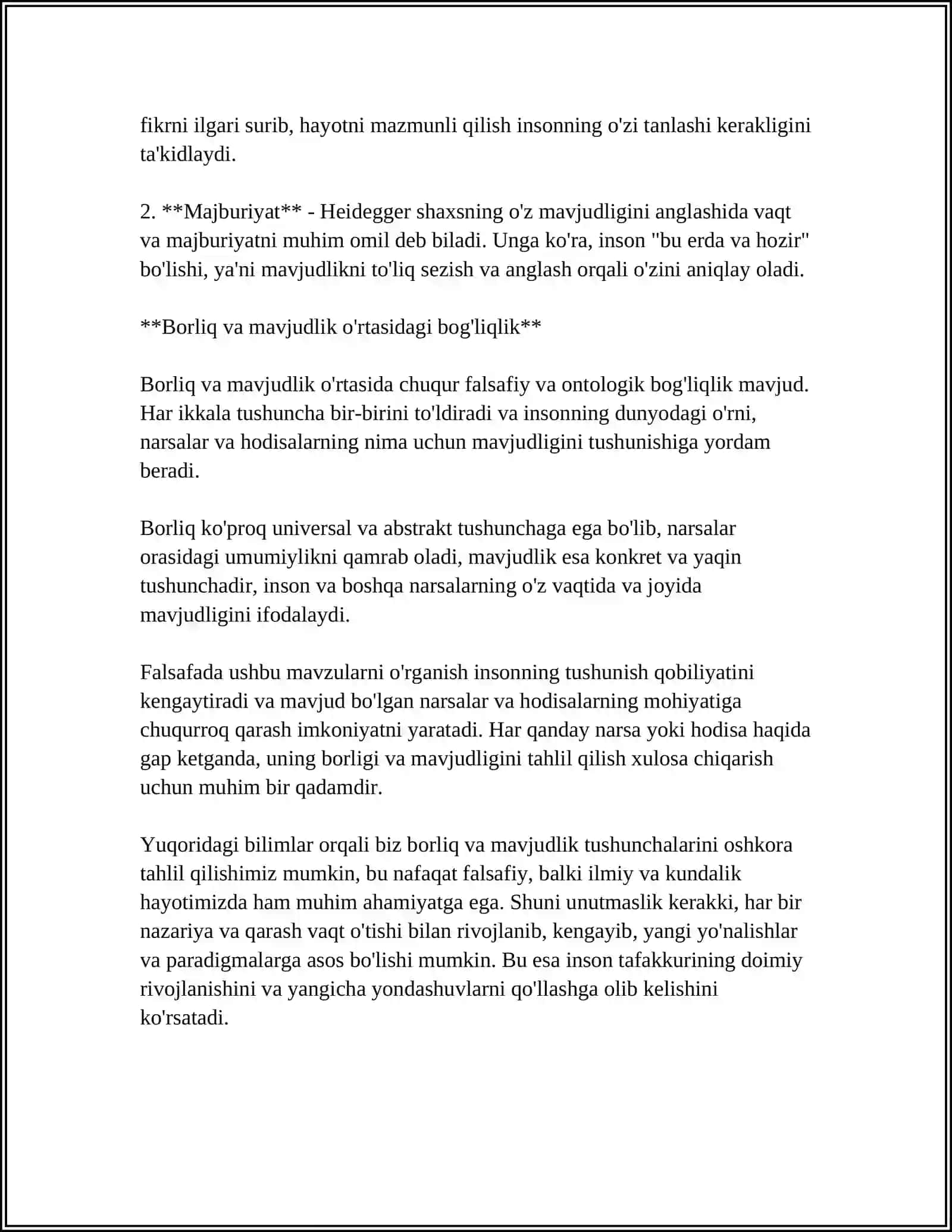 BORLIQ FALSAFASI 4