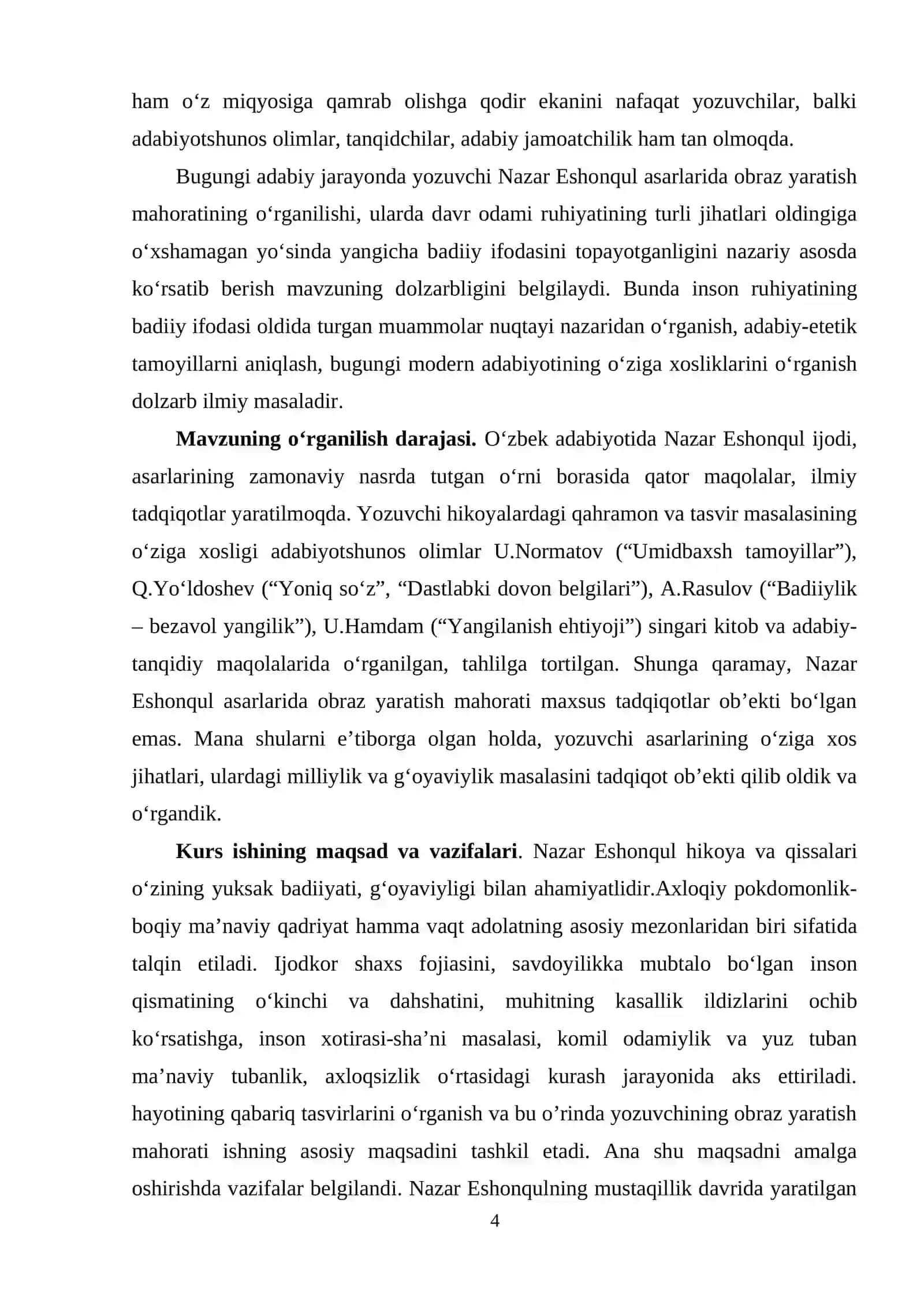 NAZAR ESHONQUL HIKOYALARINING UMUMIY SYUJET XUSUSIYATLARI 4