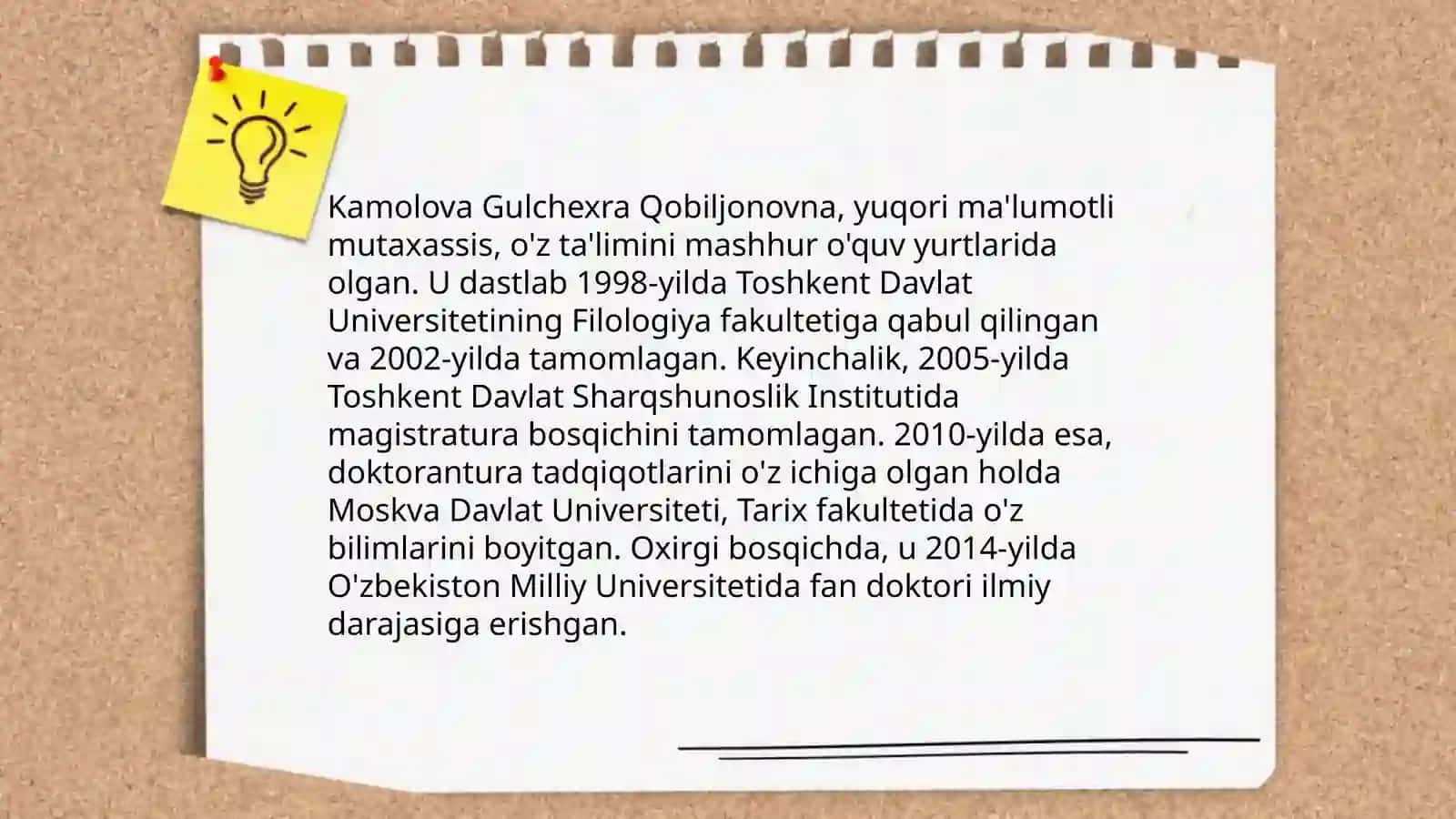 Kamolova Gulchexra Qobiljonovna 4