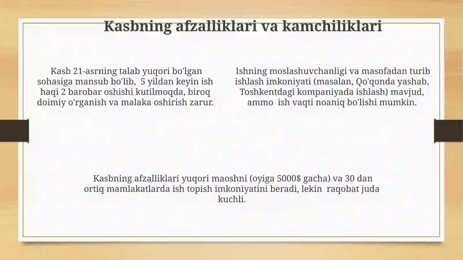 Kasbga tayyorgarlik rejalari 4