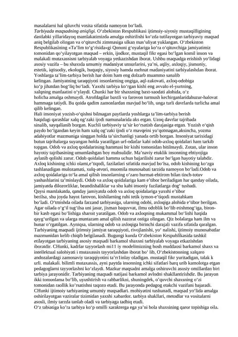 MILLIY TARBIYA ASOSLARI FANIDAN 4