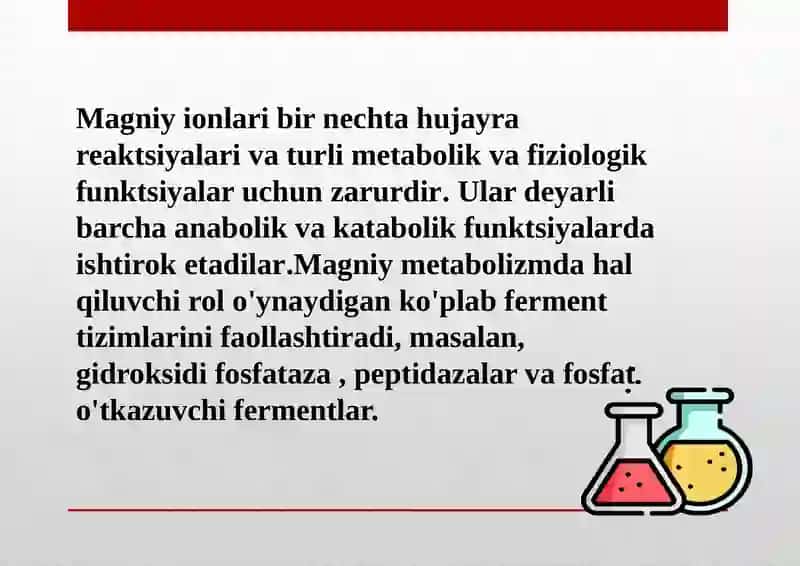 Mg*2kationining tibbiyot daqo'llanilishi 4