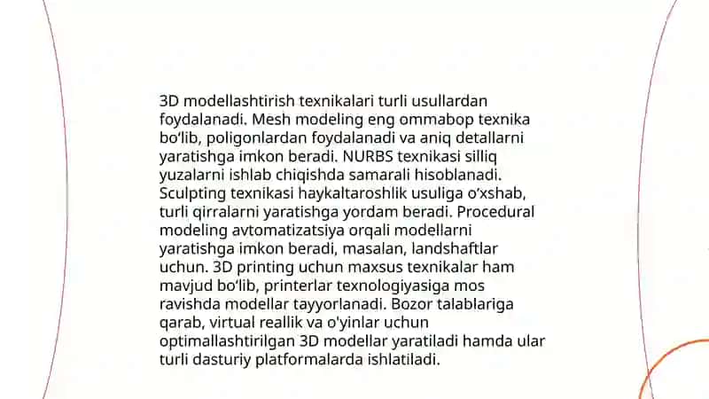Uch oʻlchovli grafik dasturlar 4