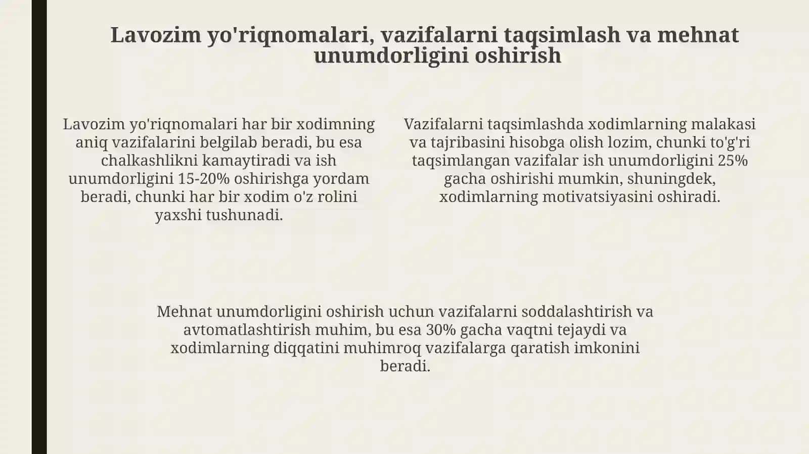 Mehnat jamoalarini rejalashtirish va boshqarish 4