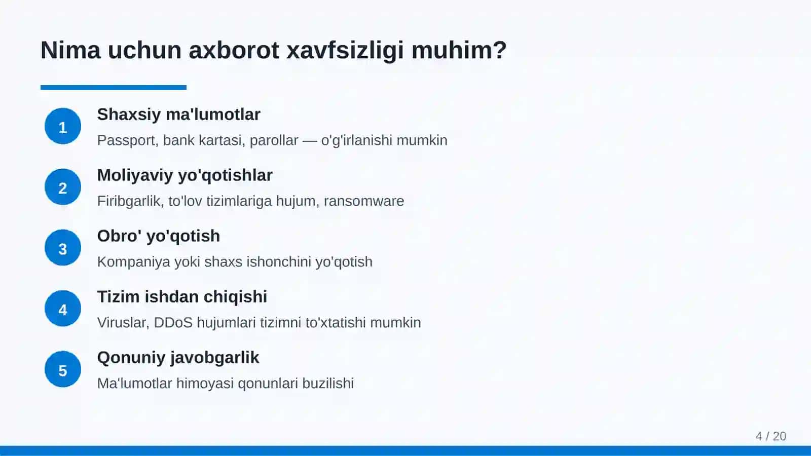 Axborot xavfsizligi va kompyuterda xavfsiz ishlash qoidalari 4