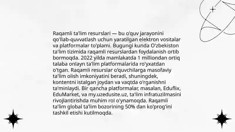 Ta'lim tizimining islohoti 4