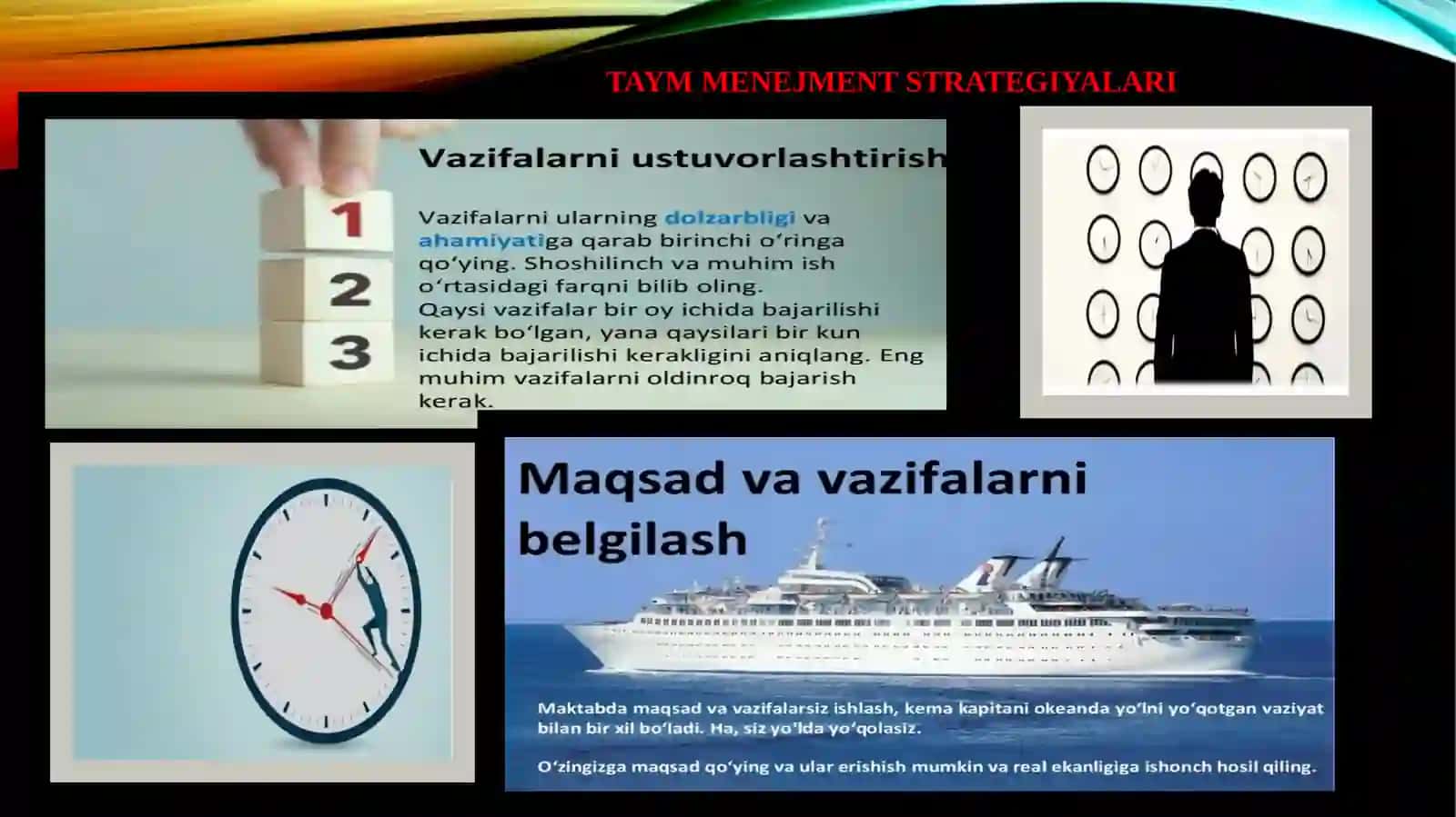 Vaqtni  boshqarish  va  rejalashtirish  bo’yicha  samalari  metodlar. 4