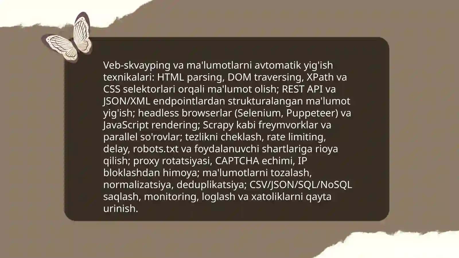 Internet axborot resurslaridan foydalanib sohaga oid axborot bazasini tuzish 4