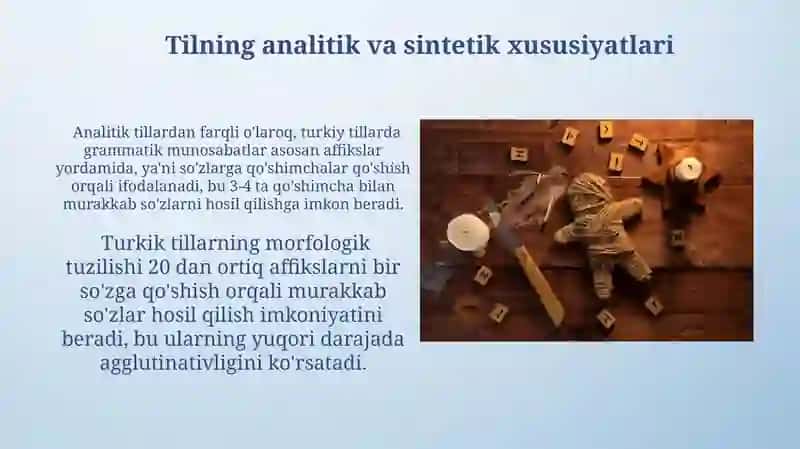 Turk tillarning agglutinativ tabiati 4
