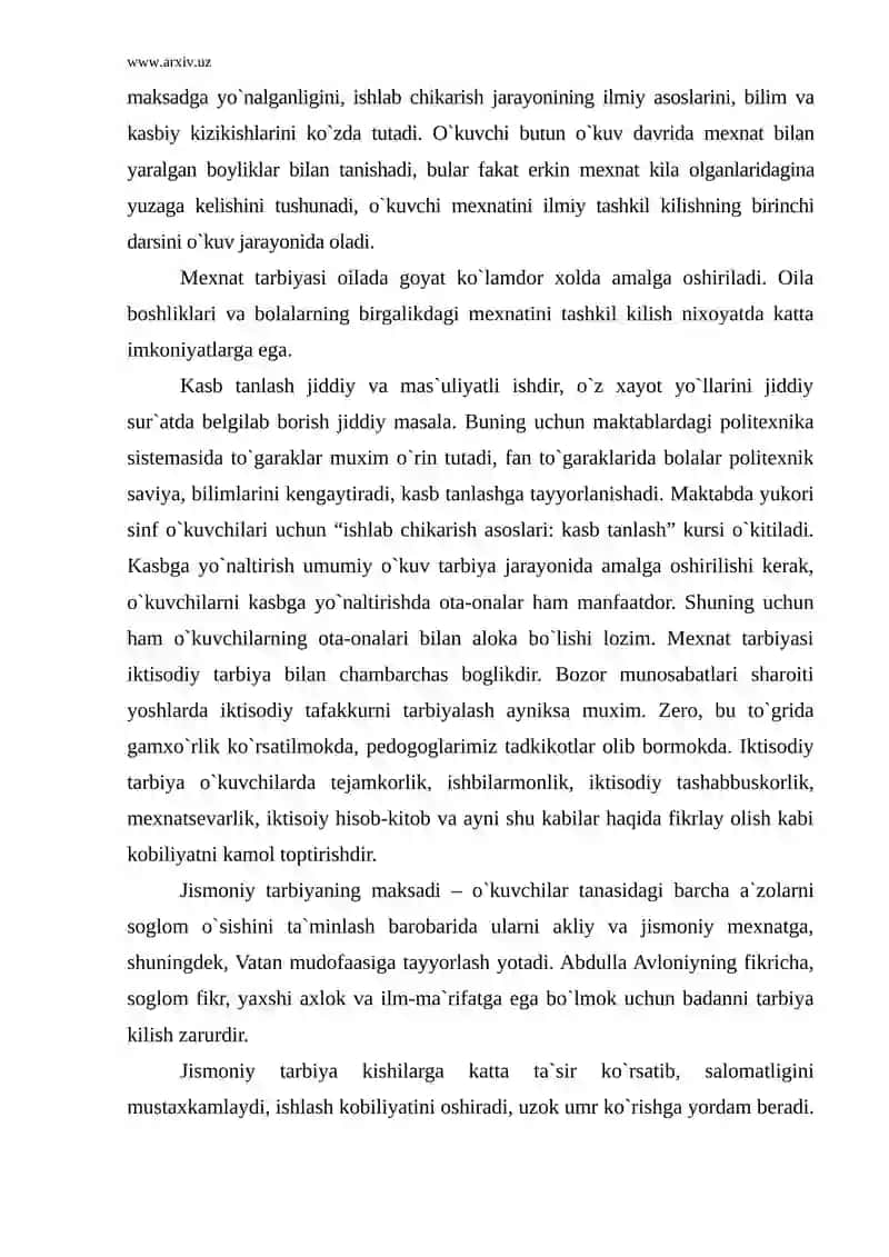 Mexnat Tarbiyasi 4