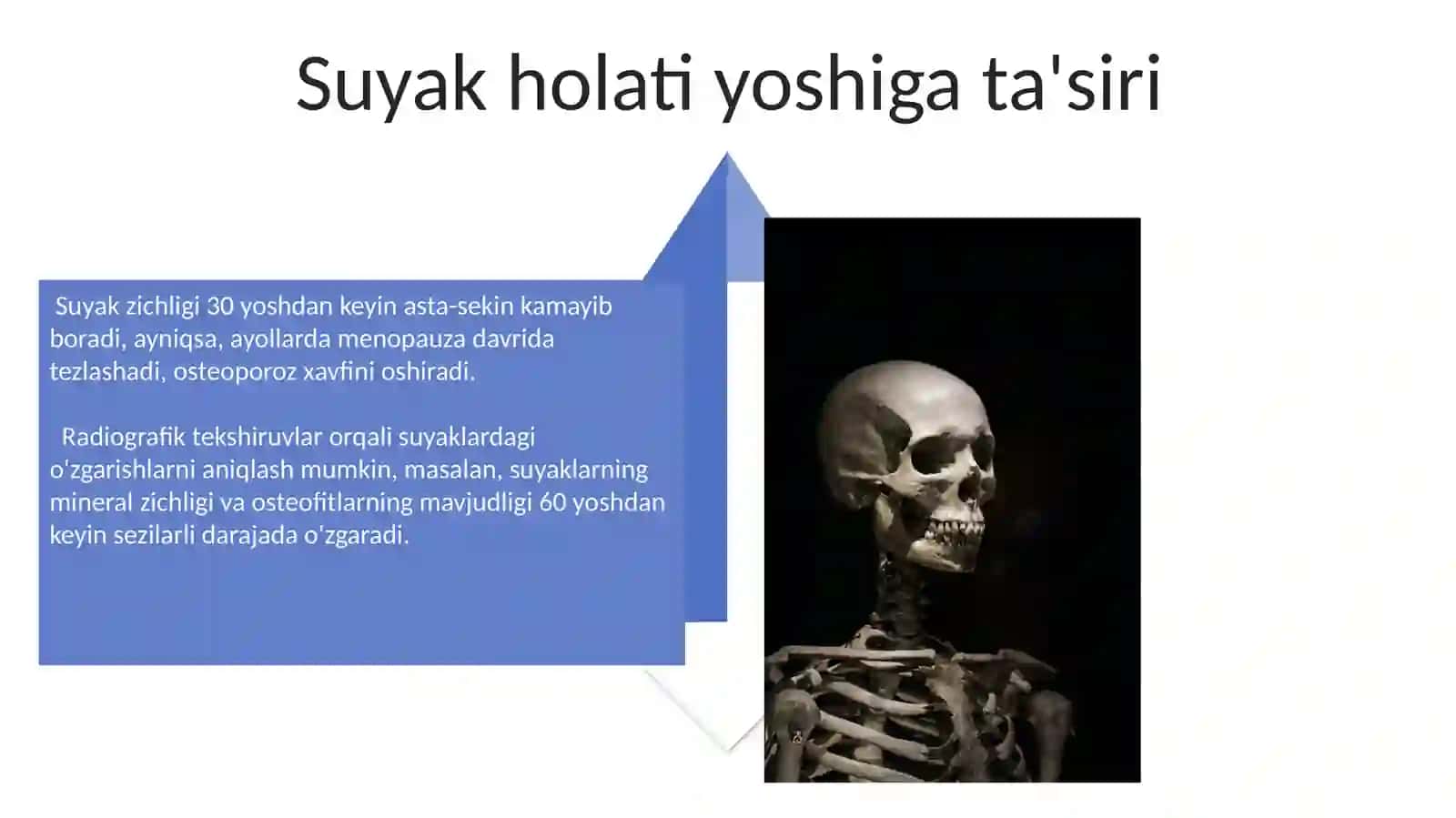Suyaklar holatiga qarab yoshni aniqlash 4