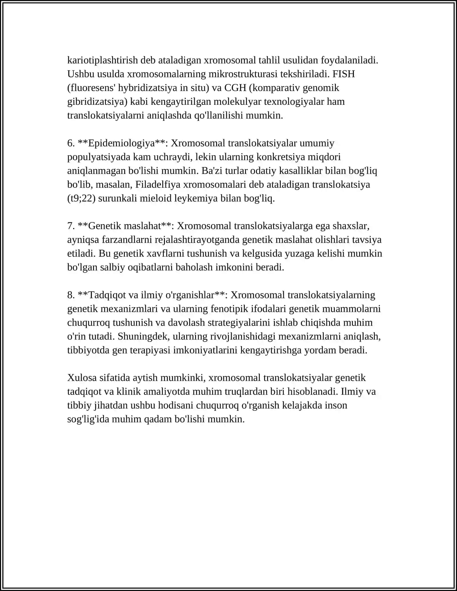 Xromosomal translokatsiyalar 4