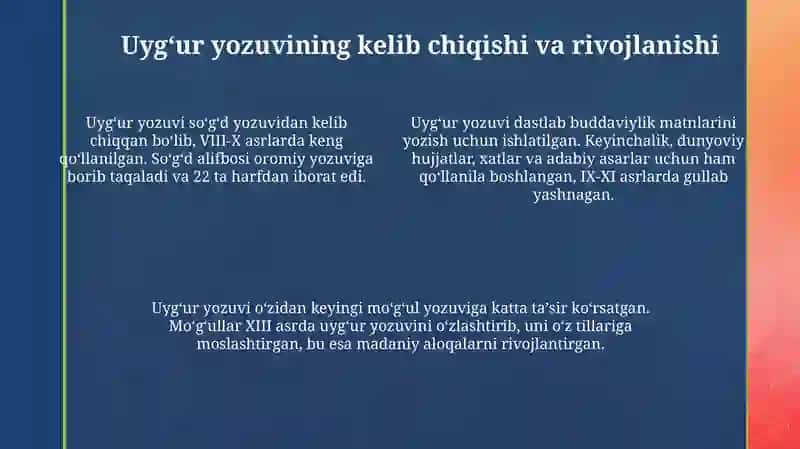 Qadimgi turkiy bitiklar: Uygʻur yozuvidagi bitiklar 4