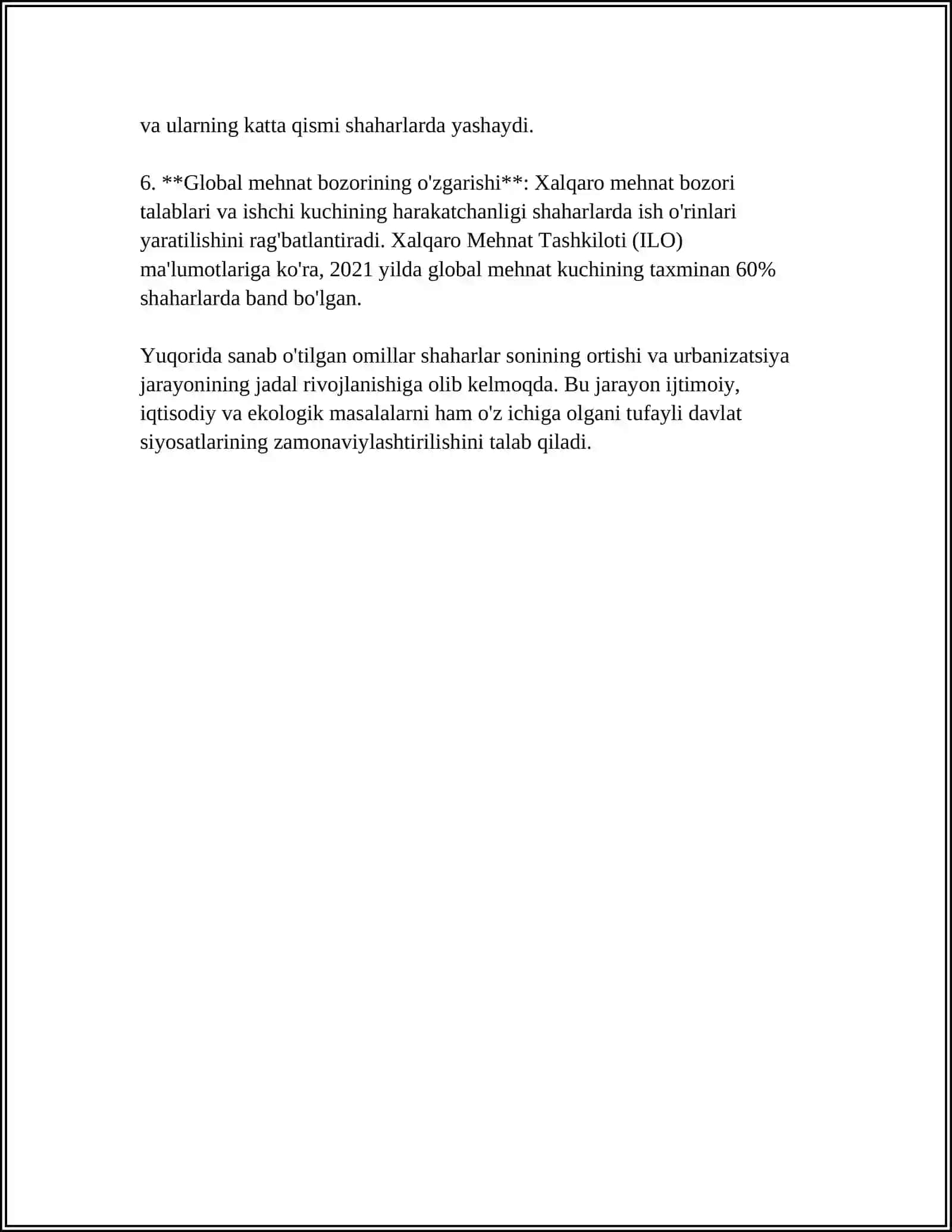 SHAXARLAR SONINING ORTISHI REFERAT 4