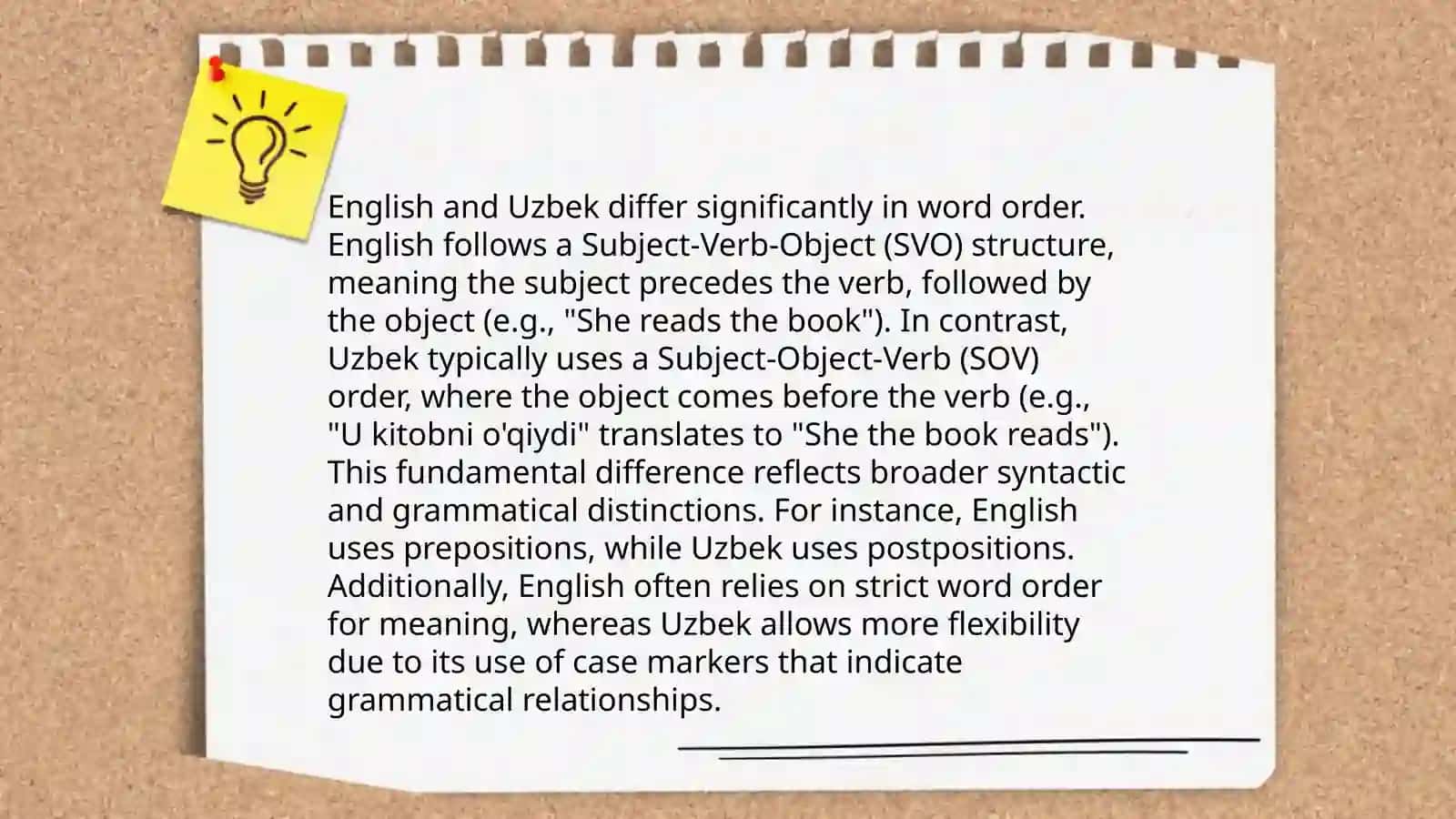 Typology of Syntactic and Lexical Levels of English and Uzbek Languages 4