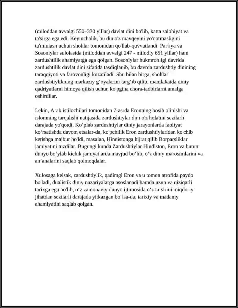 MILLIY DINLAR ZARDUSHTIYLIK DINI 4