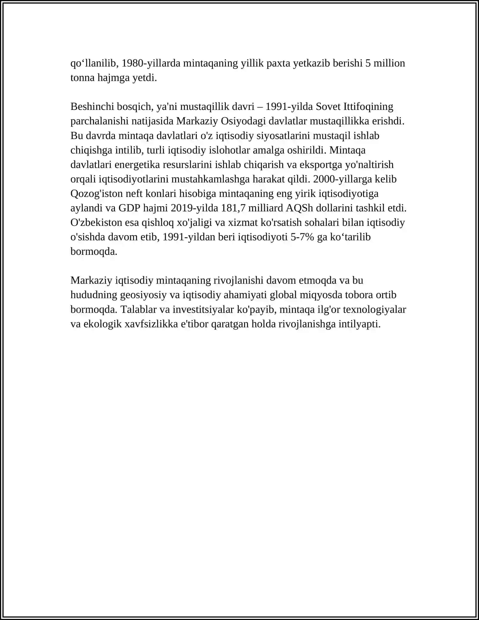 MARKAZIY IQTISODIY MINTAQASI 4