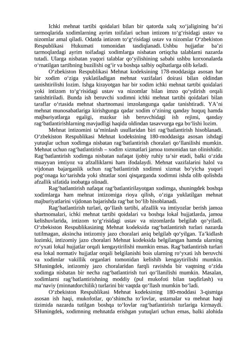 Mehnat intizomi 4