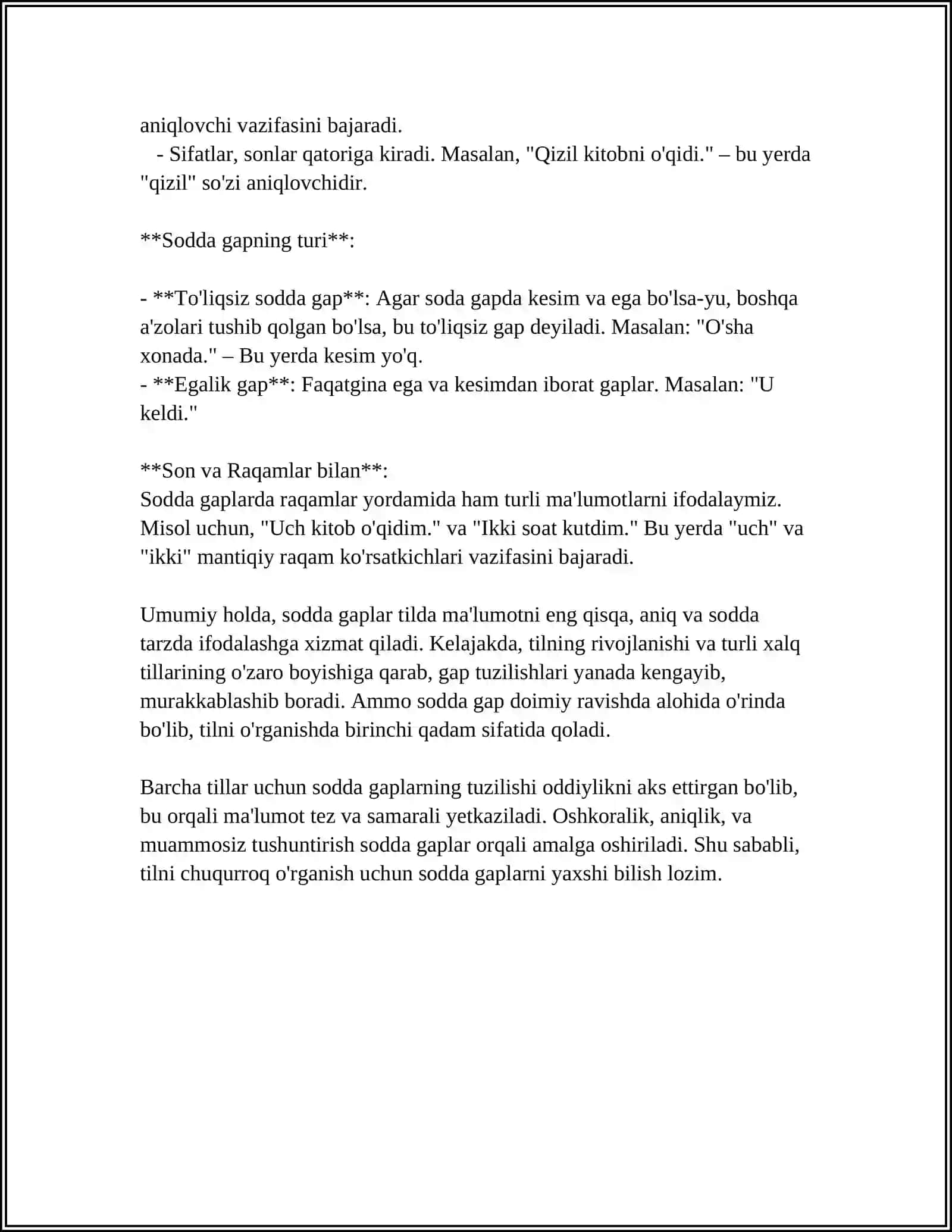ARAB TILIDA SODDA GAPNING MAXSUS TURLARI 4