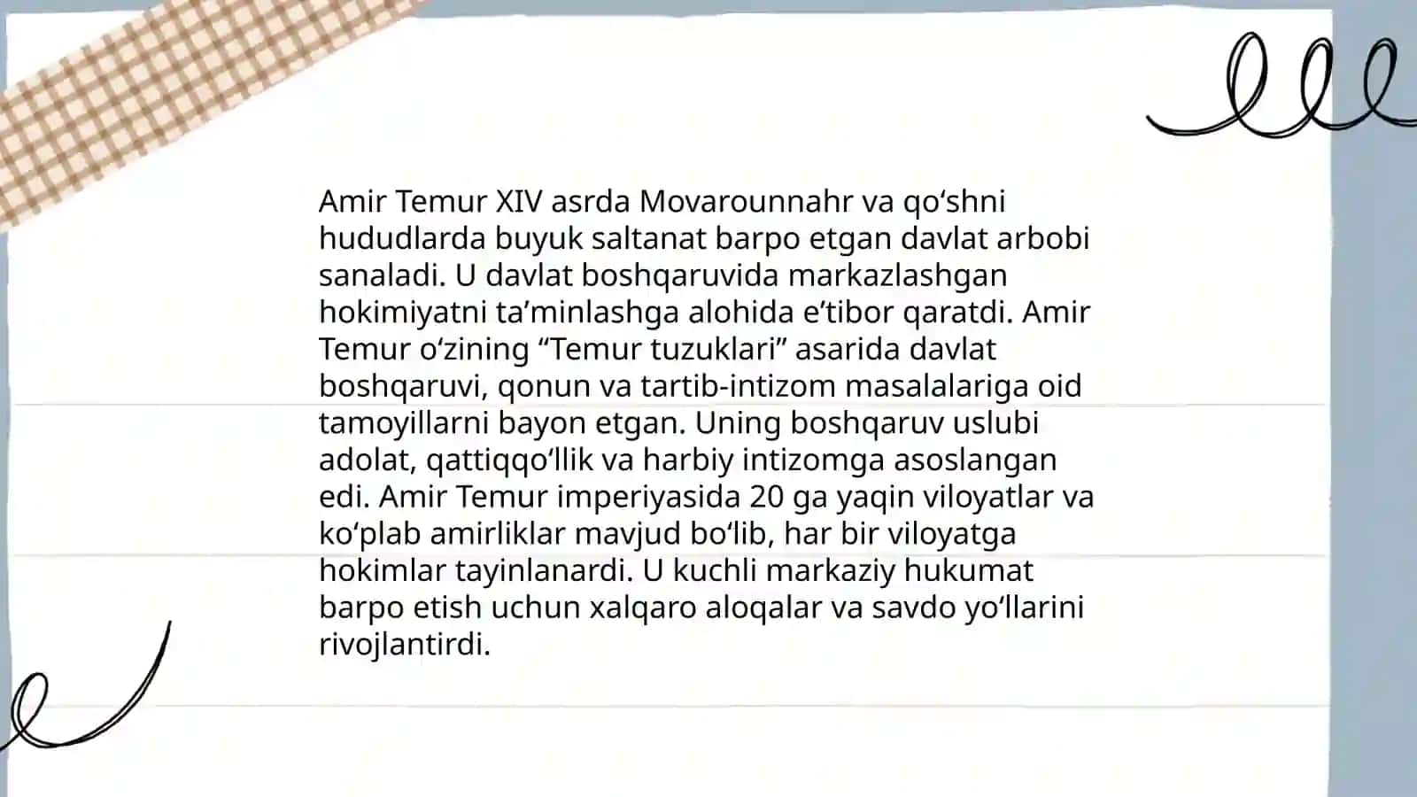 Amir Temur davlat arbobi 4