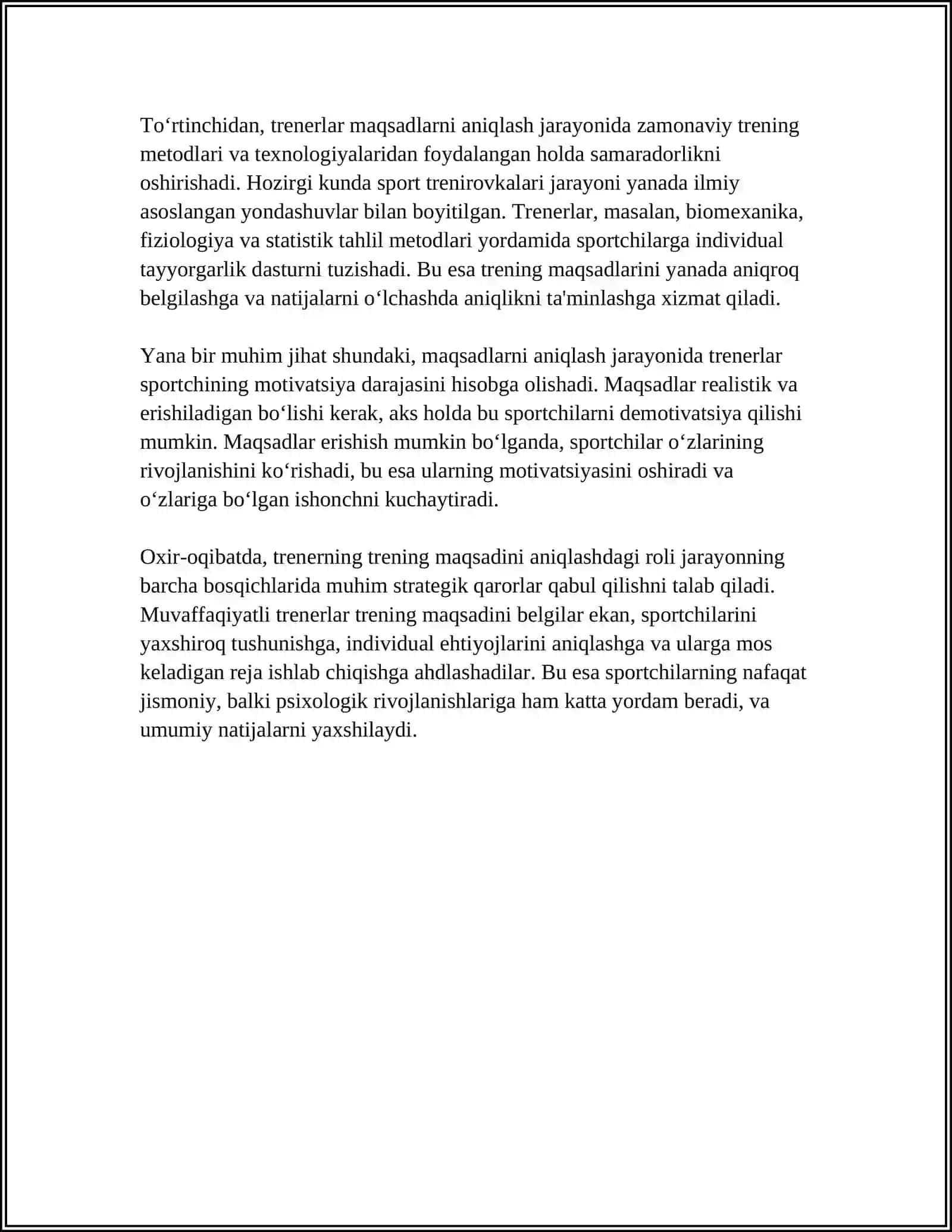 TRENING TASHKIL ETISHDA TRENERNING FAOLIYATI 4
