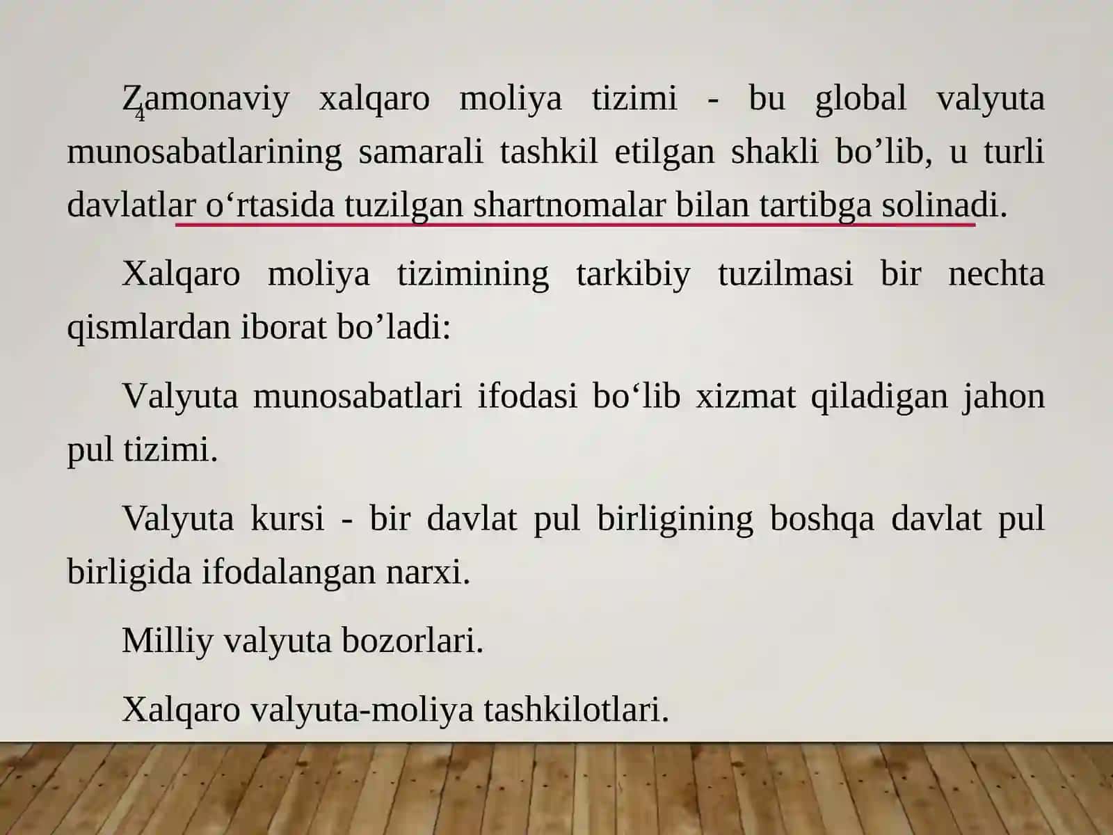 JAHON MOLIYAVIY ARXITEKTURASI VA XALQARO MOLIYA TIZIMI 4