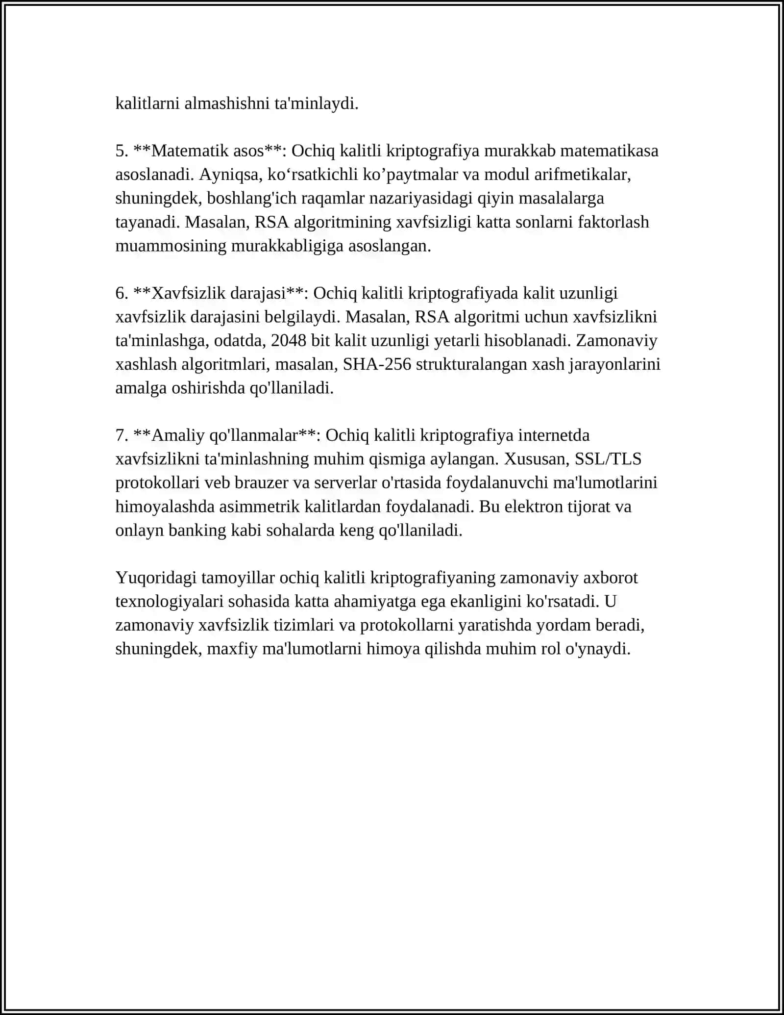 OCHIQ KALITLI KRIPTOGRAFIA 4