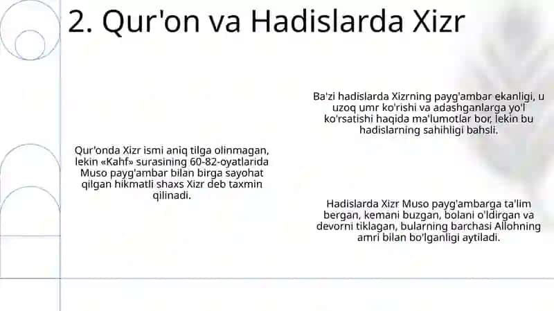 Hizr haqidagi afsonaviy vayotlar 4