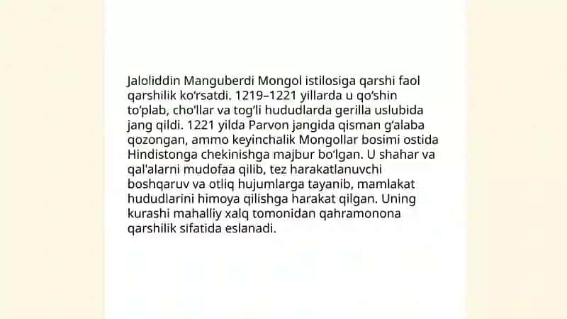 Jaloliddin Manguberdi vatan himoyachisi 4