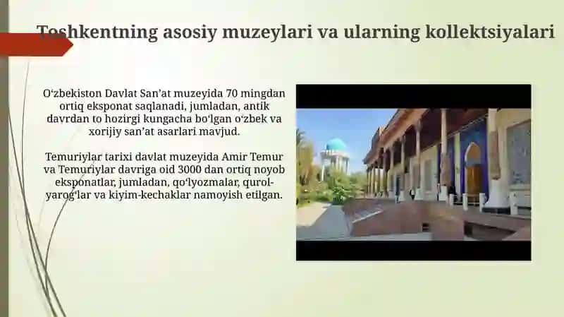 Toshkent muzeylarining tarixi va rivojlanishi 4