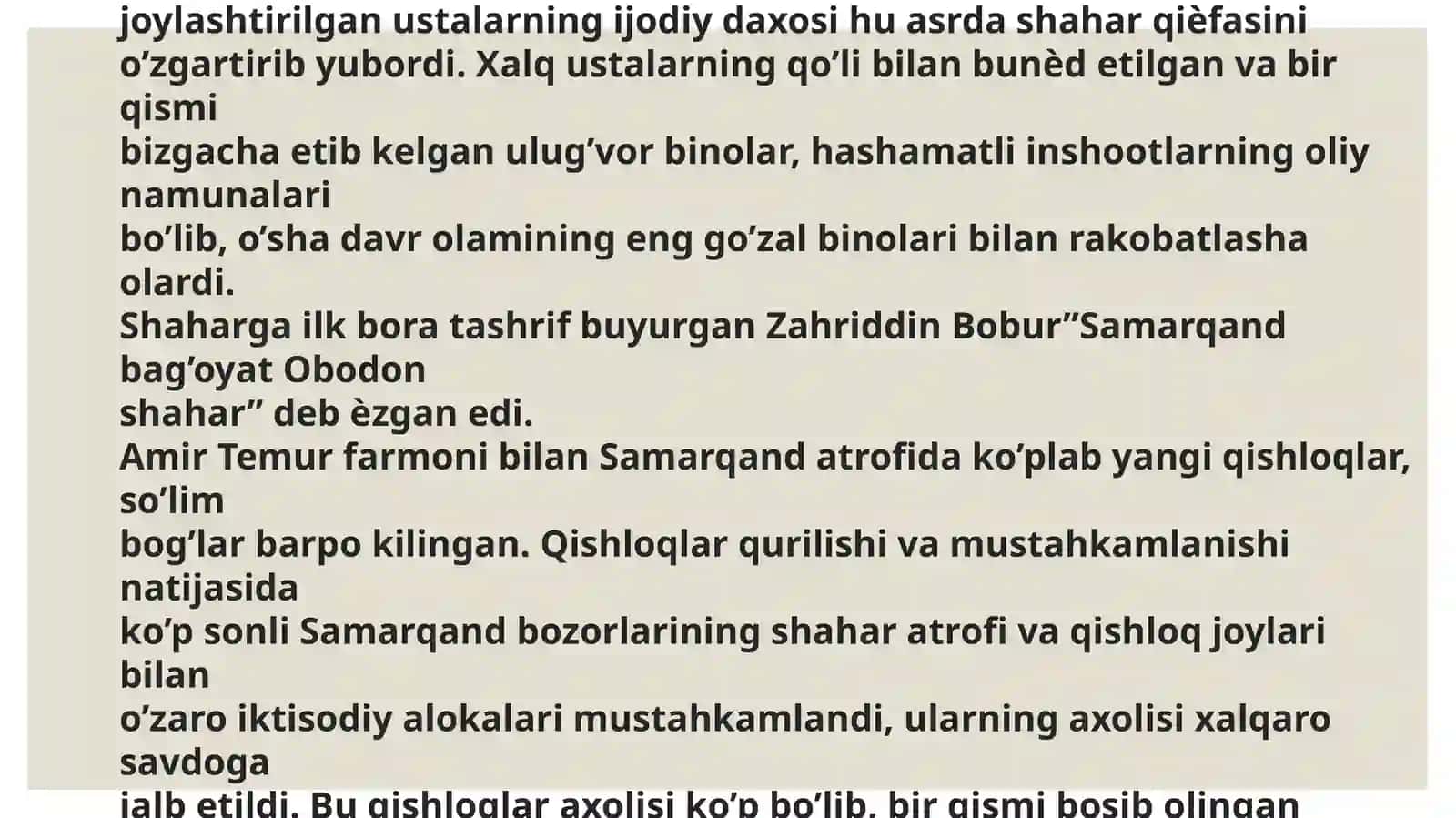 Amir Temur davrida shaharlar taraqqiyoti 4
