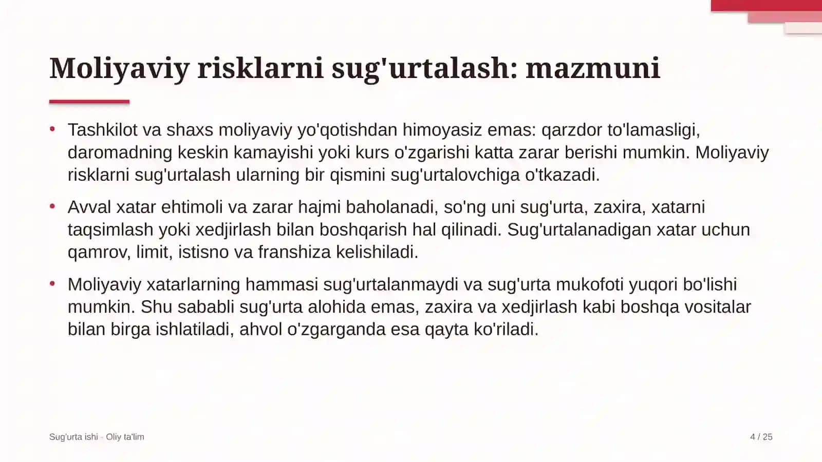 muzey qo'riqxonalarda moliyaviy risklarni sug'urtalash 7752 4