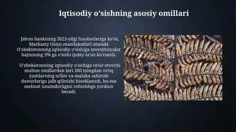 Iqtisodiy o'sishning asosiy omillari 4