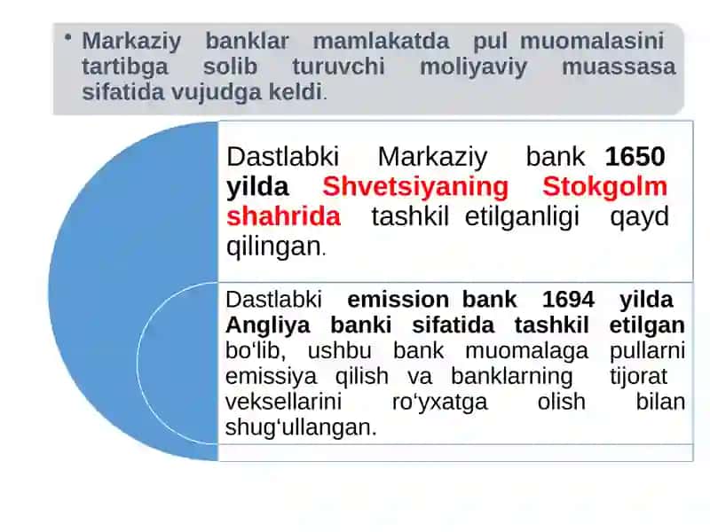 Mustaqillik va Markaziy Banklar 4