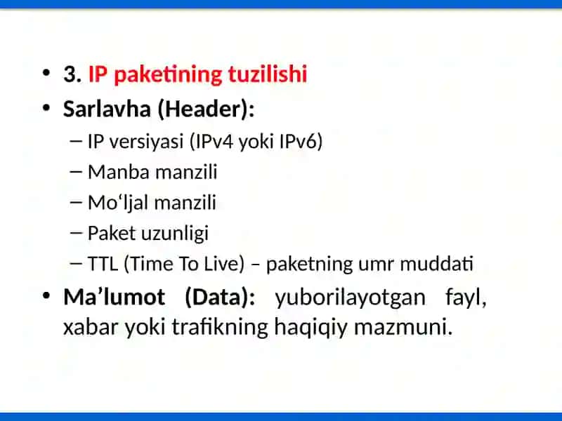 IP protokolivamarshrutlash 4