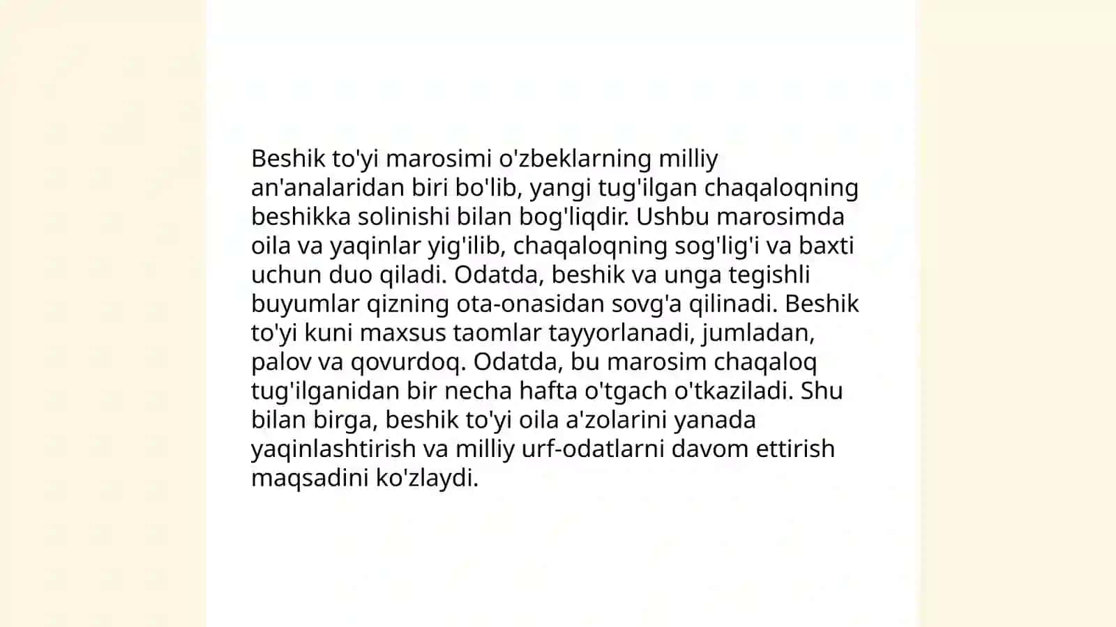 Beshik toyi 4