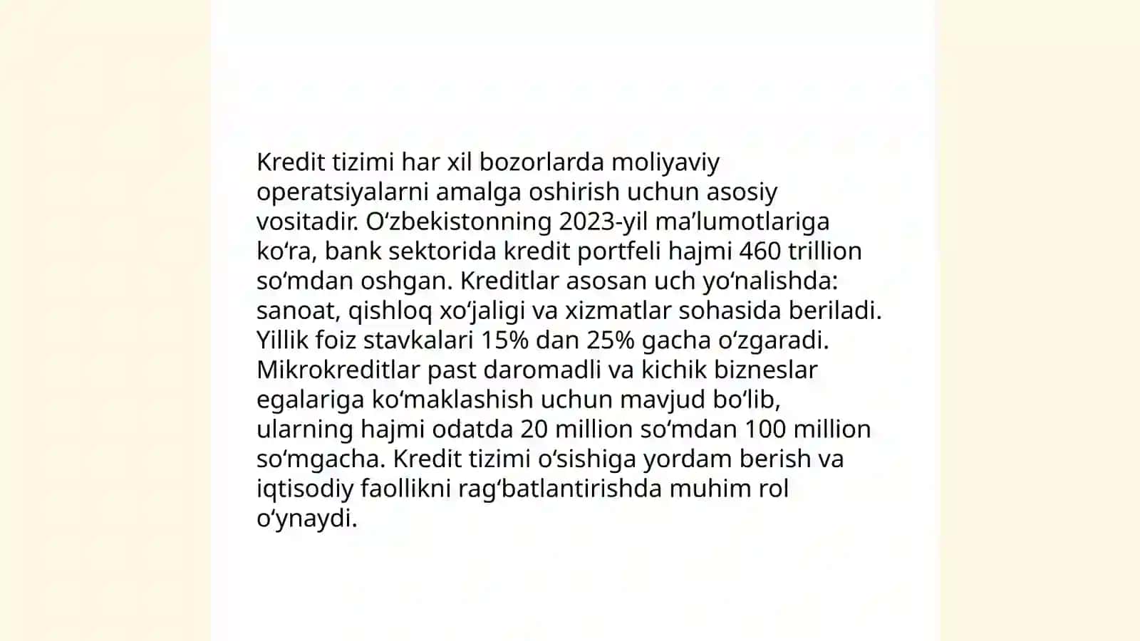 Pul muomalasa kridit va banklar 4