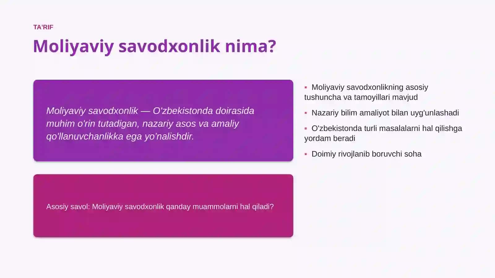 Moliyaviy savodxonlik 4