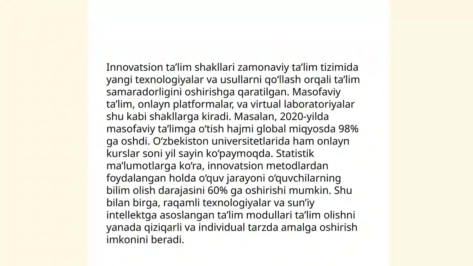 An’anaviy ta’lim shakllari 4