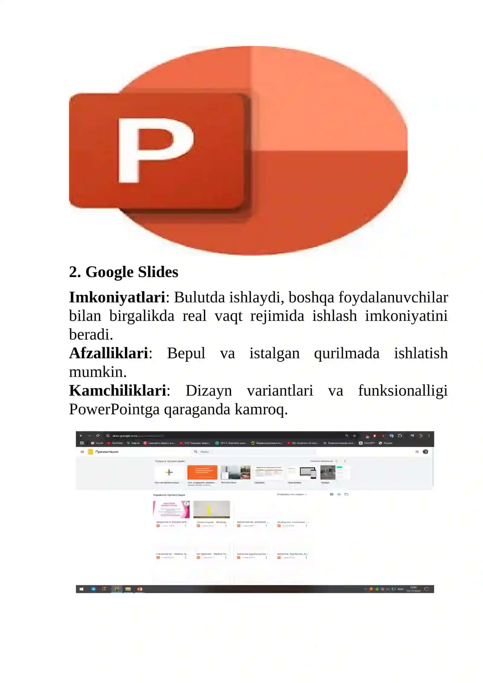 Taqdimot muharrirlari va ular bilan ishlash 4