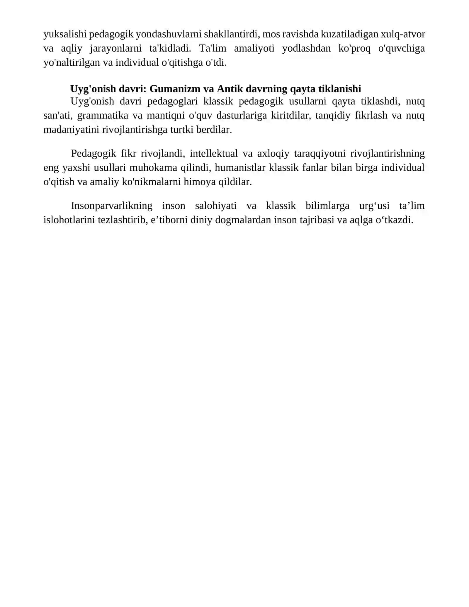 Ta'lim tarbiya va pedagogik fikrlar 4