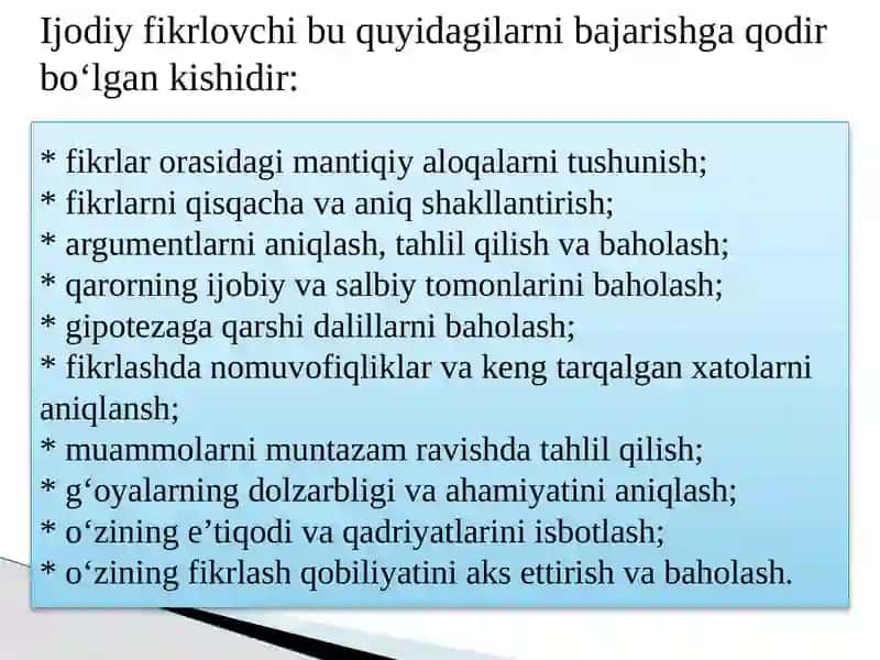 Kreativ fikrlash 4